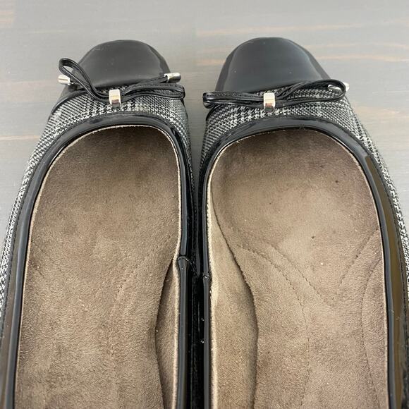 Naturalizer N5 Plaid Comfort Ballet‎ Flats Women 8.5M 2-Tone Black Y2K Old Money - Picture 6 of 10